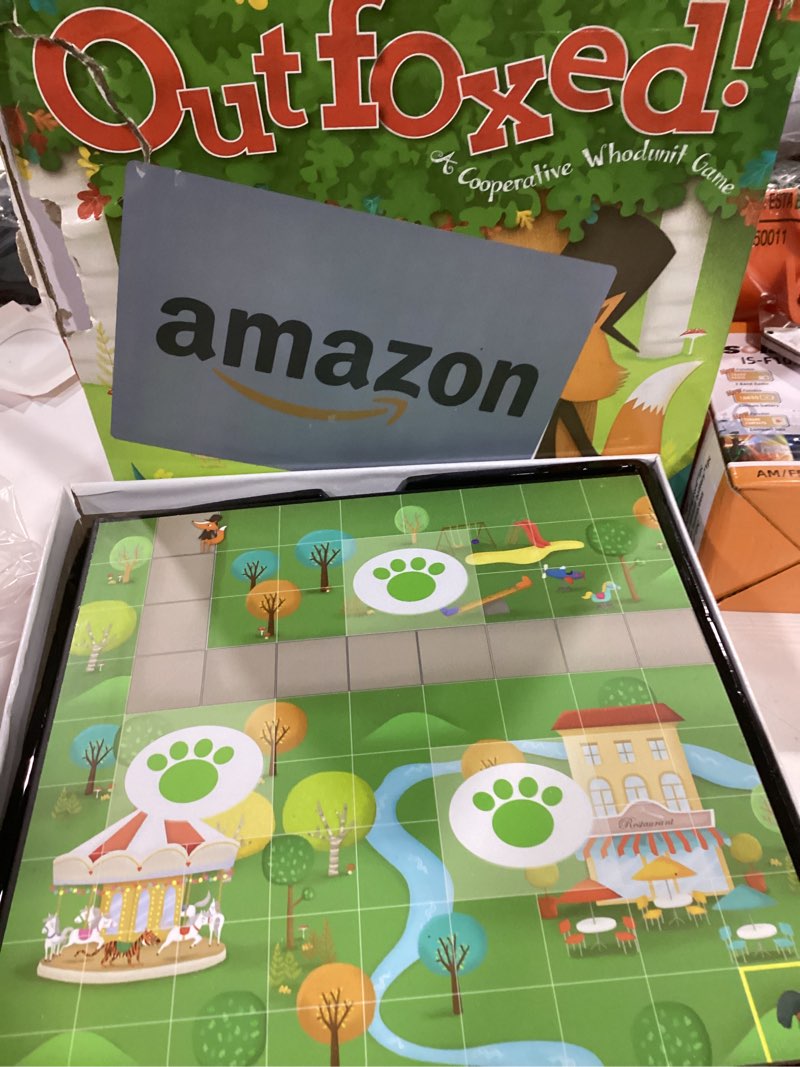 Condition photo showing New/Like New for outfoxed, a classic who dunnit game for preschoolers, 4 players single