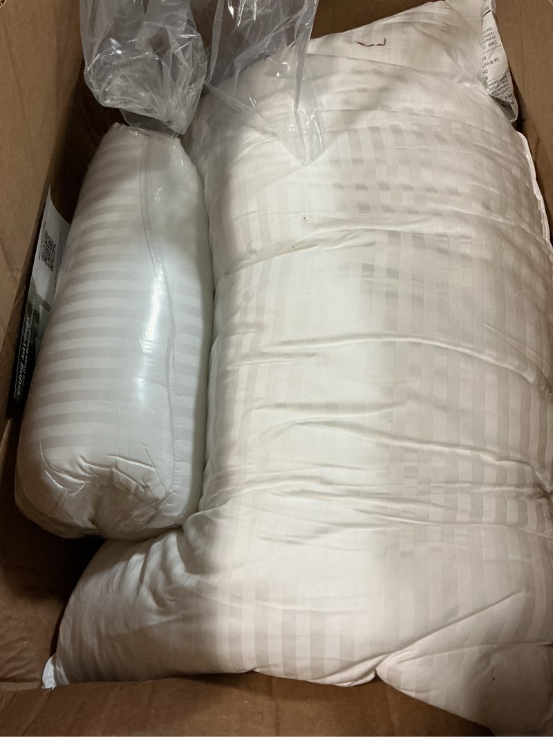 Condition photo showing Good Condition for beckham hotel collection bed pillows standard/queen size set of 2 - original soft down alternative pillow for sleeping - soft support for back, stomach or side sleepers queen / standard white