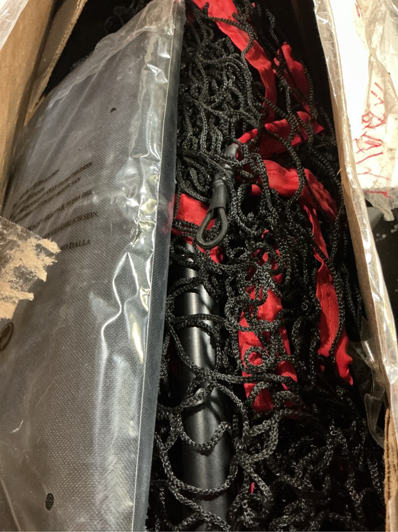 Condition photo showing Good Condition for 7x7ft/12x9ft/16x10ft/20x10ft barricade backstop net, sports barrier net, multi-sport net with carry bag, protective screen for practice- baseball, softball, lacrosse, soccer, basketball, tennis 20x10 ft