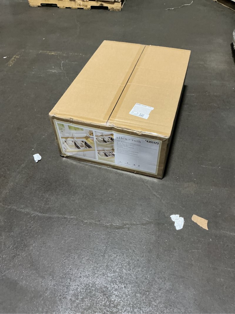 Condition photo showing New/Like New for allen + roth hoffman drop-in or undermount 33-in x 22-in stainless steel double equal bowl 20 -gauge kitchen sink all-in-one kit item #4351173