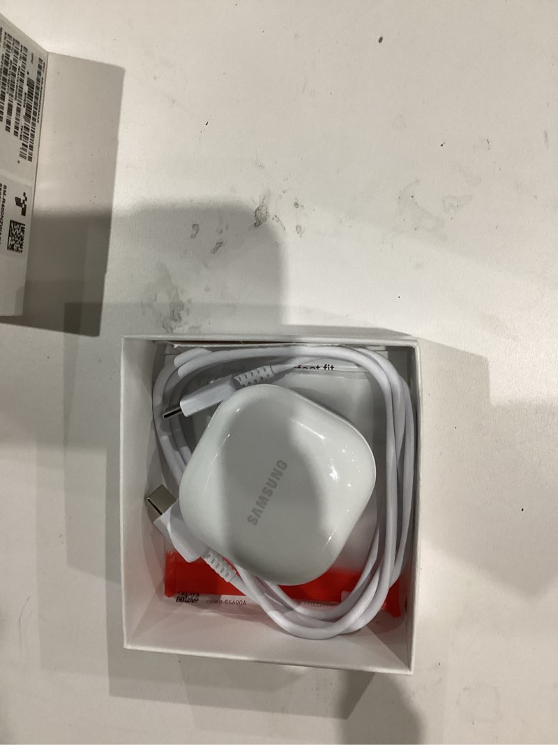 Condition photo showing New/Like New for Samsung Galaxy Buds FE True Wireless Bluetooth Earbuds, In-Ear Secure Fit, Noise Cancelling, Auto Switch Audio, Touch Control, Built-in Voice Assistant, White [US Version, 1Yr Manufacturer Warranty] White Buds FE Only