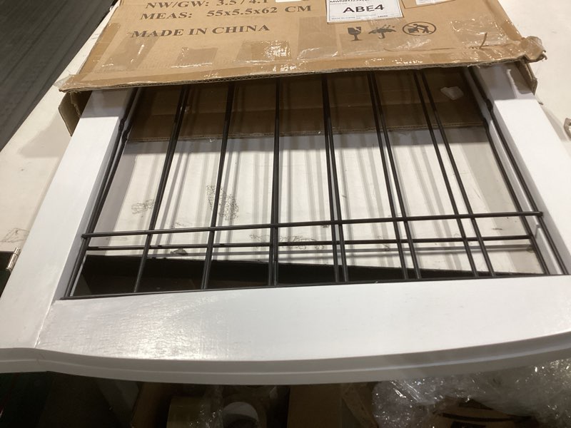 Condition photo showing Good Condition for LZRS 2-Panel Freestanding Foldable Wood Dog Gate – Solid Wood & Steel Wire, Chew-Resistant Pet Barrier for Indoor Use, Ideal for Small to Medium Dogs, White 24"Height-2 Panel White