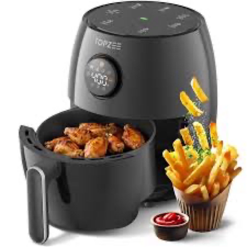 2.1Qt Small Air Fryer - Compact Digital Mini Airfryer with 7-in-1 Presets, 98% Less Oil, Adjustable 