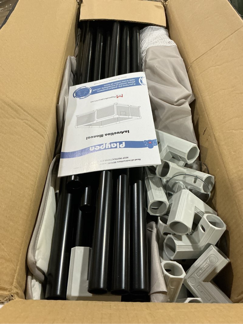 Condition photo showing Good Condition for zeebaba baby playpen, big play pen for babies(59x59x27inch), kids safe play center for babies and toddlers, baby fence gives mommy a break gray 59*59 in