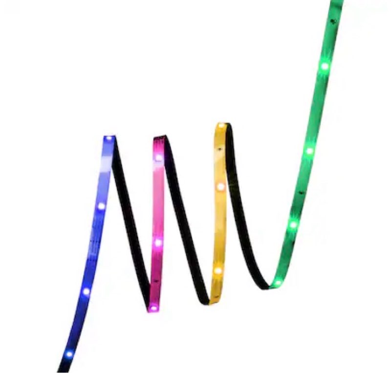  utilitech indoor 100-ft integrated led multicolor tape light