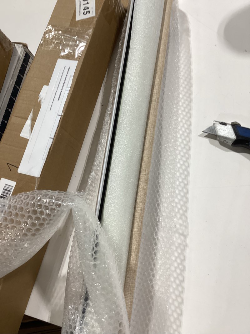 Condition photo showing Good Condition for boolegon blackout roller shades for windows,cordless,linen fabric,roller blinds,thermal insulated fabric uv protection,window shades for home,office,bedroom,door,blackout-light beige,custom size. blackout-light beige custom size