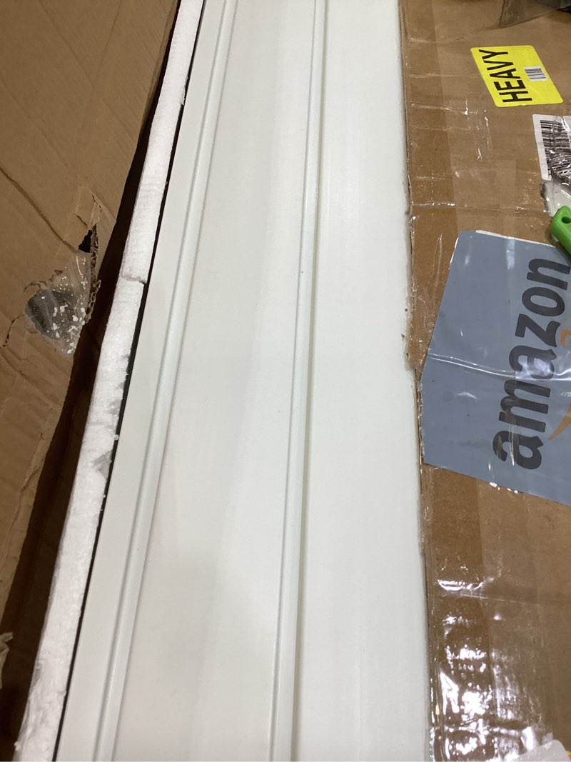 Condition photo showing Good Condition for neatiease slatwall panel wall storage systems, 4 x 8ft slat wall paneling garage wall organizer, heavy duty wall mounted pvc wall rack (white) 4x8ft white