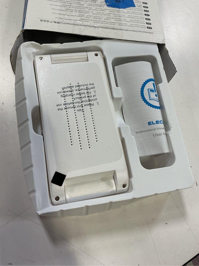 Condition photo showing Good Condition for wireless charger for samsung charging station with clock for samsung galaxy s25 ultra/s24/z flip 7/fold 6/bud, watch charger for samsung galaxy watch 8/7/6/5, 3 in 1 foldable charging station (white)