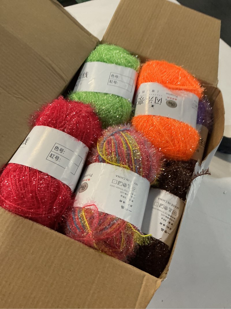 Condition photo showing New/Like New for amylove 20 skeins scrubby yarn for dishcloths assorted colors for crocheting polyester scrubby assortment pastel yarn for knitting dishwashing dishcloths craft project (candy color) candy color 20