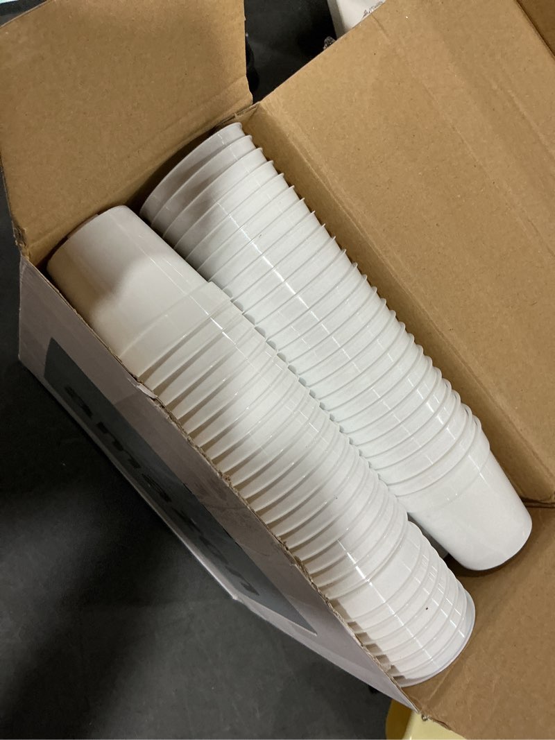 Condition photo showing New/Like New for Yaomiao 200 Pcs 2 Inch White Mini Plastic Plant Pot Nursery Seedling Pots Seed Starter with Drainage Holes for Indoor Outdoor Garden Succulent Plants Cuttings Transplanting 2 Inch White 200