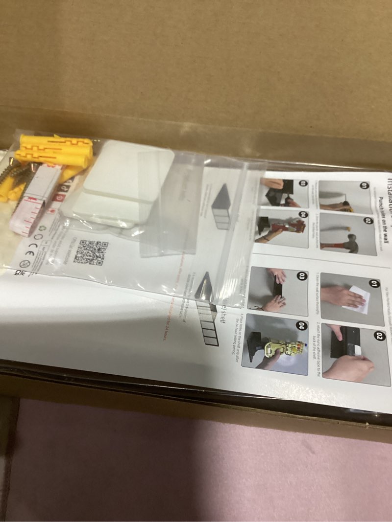 Condition photo showing Good Condition for 2-pack acrylic floating shelves for wall compatible with lego building bricks, 5.3x10.15inch dual?sided 16x32 studs for toy brick storage and display, clear pmma display shelves for room decor,white 2-pack(10.16×5.31×2.17 inch) white