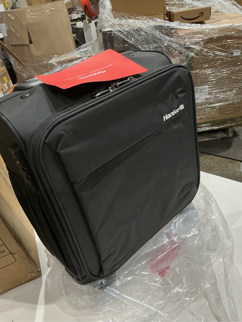 Condition photo showing Good Condition for hanke 16 inch underseat carry on luggage with wheels small suitcase softside luggage bags for travel lightweight suitcases with wheels travel luggage personal item for men and women(dark gray) dark gray 16 inch