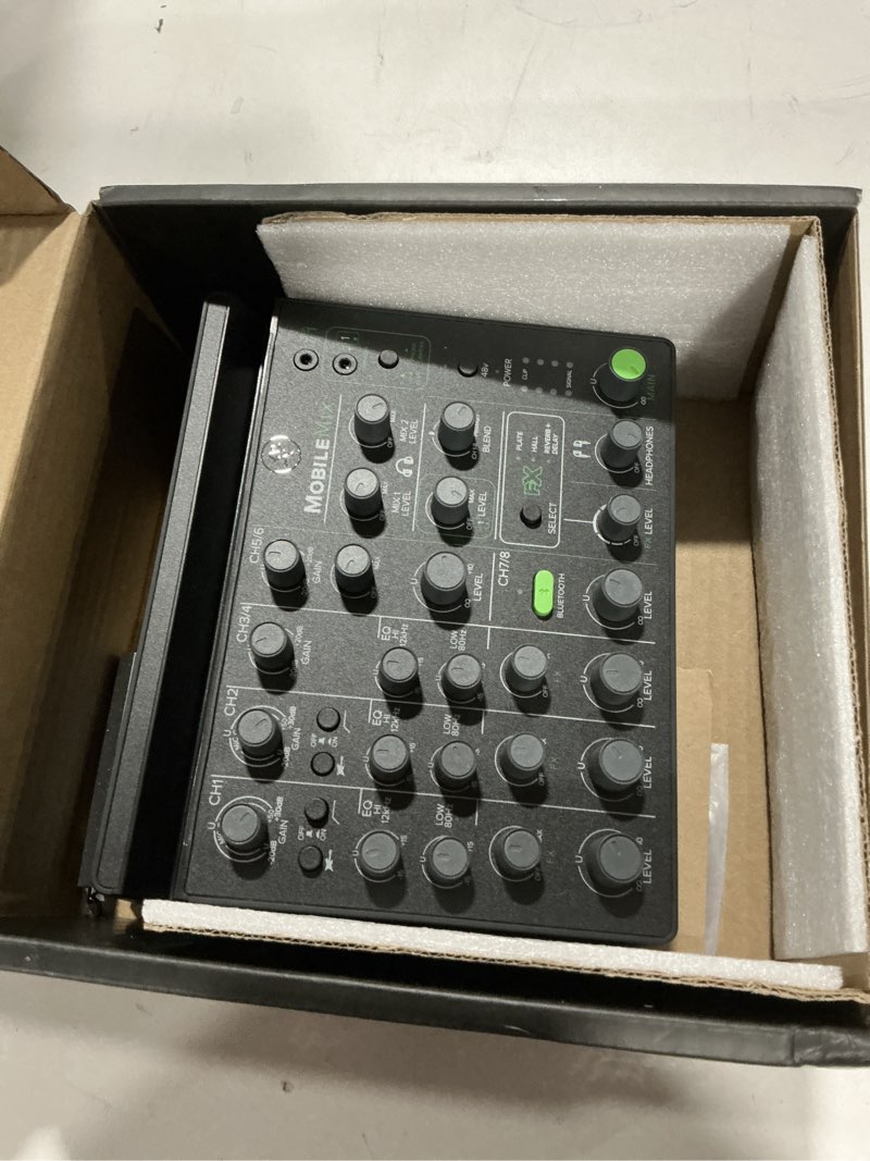 Condition photo showing Good Condition for Mackie MobileMix 8-Channel USB-Powerable Mixer for Streaming and Recording with Smartphones and DSLR Cameras, Live Streaming with Instruments, Microphones, Bluetooth