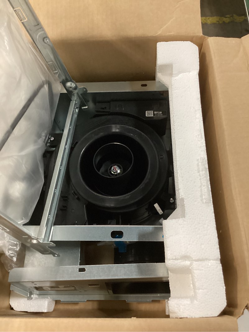 Condition photo showing As Is for panasonic whisperremodel dc 0.8-sone 110-cfm white lighted bathroom ventilator fan, energy star