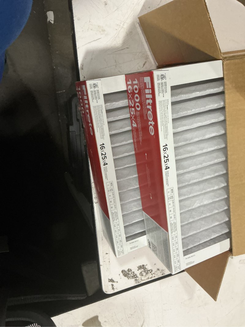 Condition photo showing New/Like New for filtrete 16x25x4 air filter merv 11, mpr 1000 micro allergen defense 2-pack, fits lennox & honeywell, ac furnace hvac filters for home, pleated electrostatic (actual size 15.88x24.56x4.31 in)