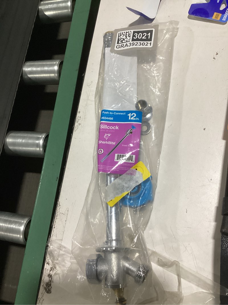 Condition photo showing As Is for sharkbite 12-in l x 1/2-in push-to-connect brass anti-siphon frost resistant multi turn sillcock
