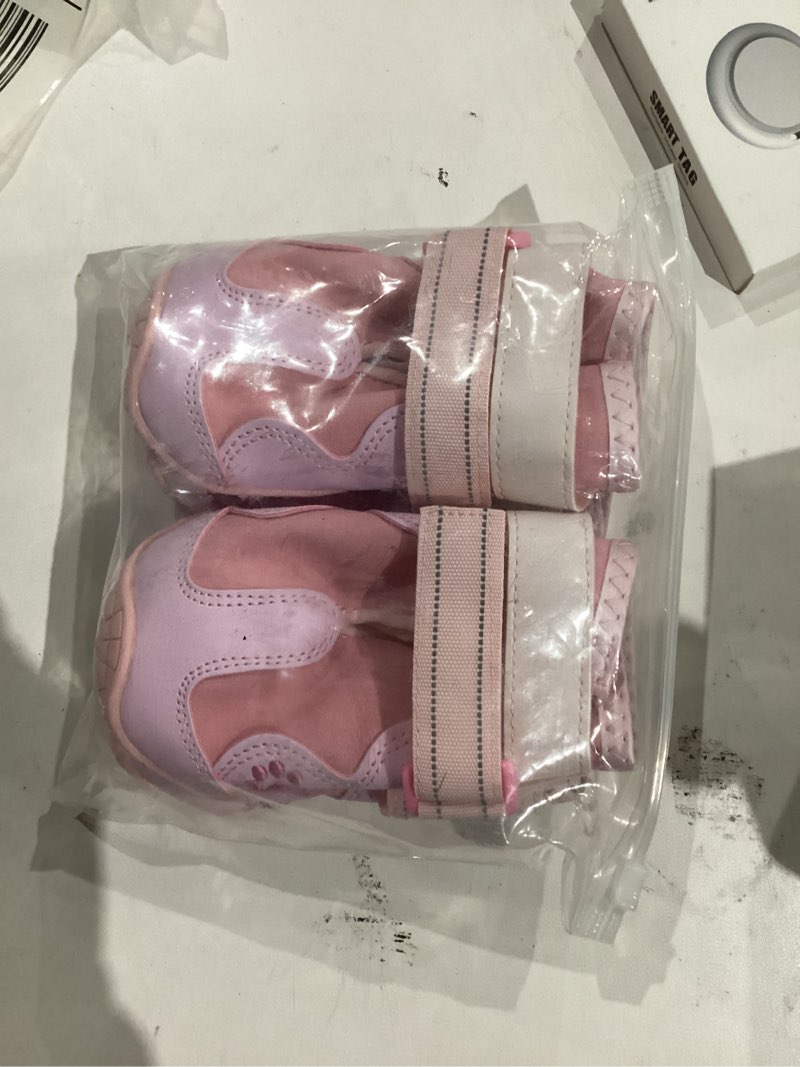 Condition photo showing New/Like New for Dog Shoes for Large Dogs, Anti-Slip Dog Boots for Winter Snow, Hot Pavement, Dog Booties & Paw Protectors Pink Size 6 Waterproof-Pink #6(2.55" inner width) for 52-68 lbs