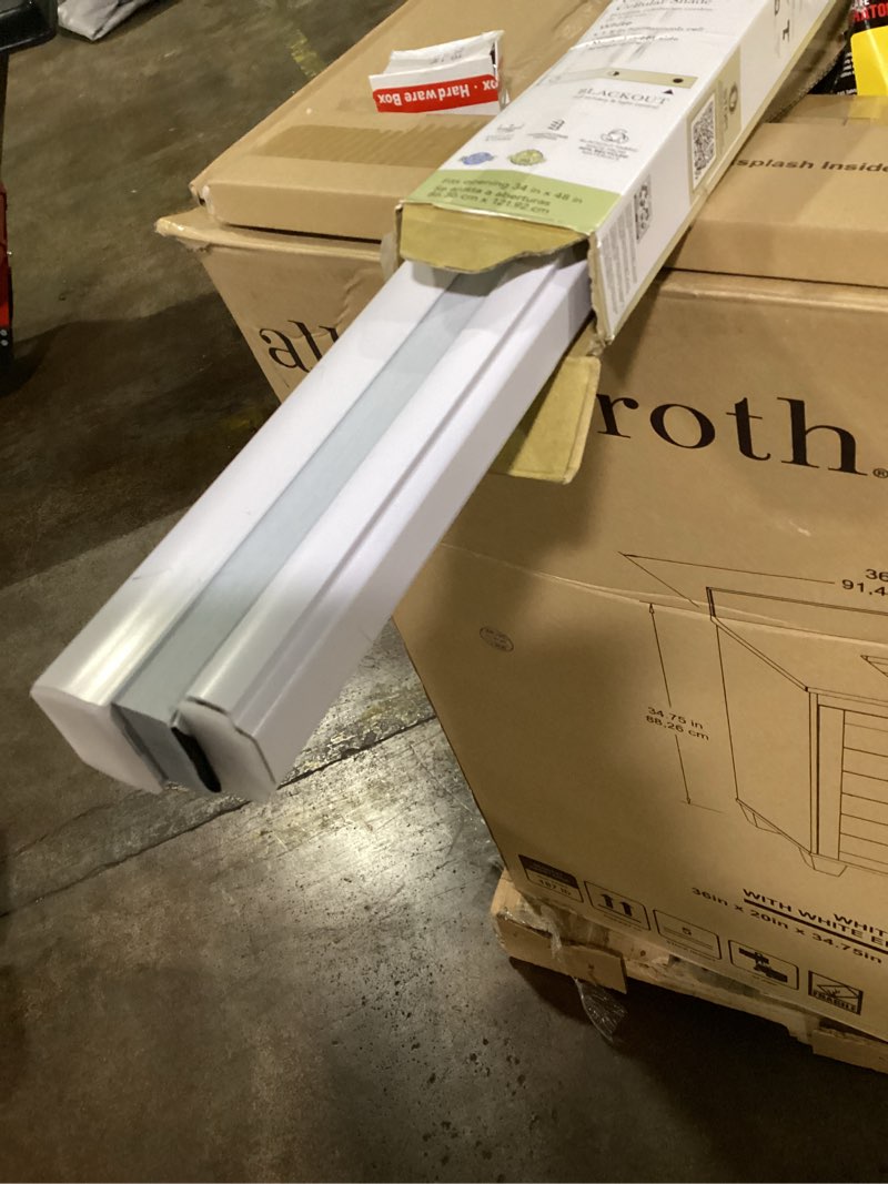 Condition photo showing Good Condition for  allen + roth 34-in x 48-in white blackout cordless cellular shade