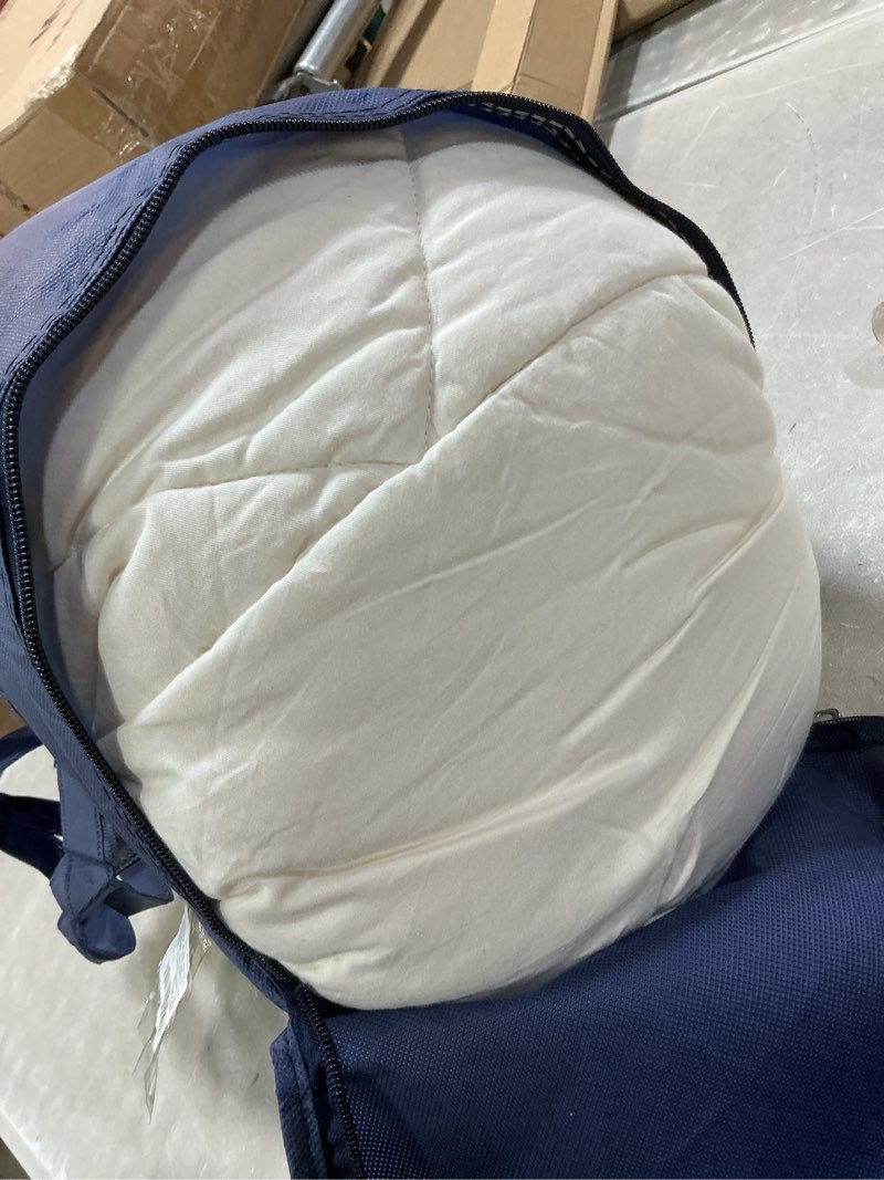 Condition photo showing As Is for 2025 Premium Upgraded Non-Vacuum Bed Quilt All Seasons 100% Cotton Filled Comforter - Reversible Lightweight Soft Breathable Fluffy (Pure White, Twin) White Twin