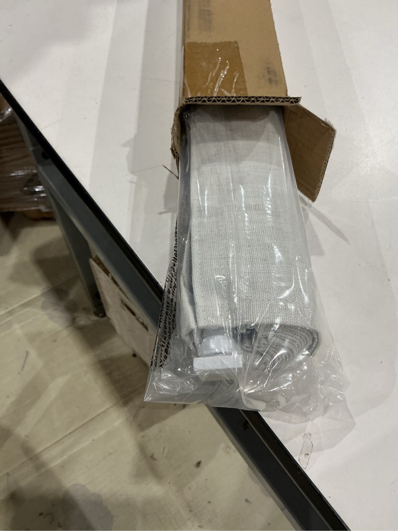 Condition photo showing Good Condition for lazblinds no tools no drill cordless roman shades for windows, blackout thermal insulated uv blocking window blinds, room darkening fabric blinds for indoor windows, 22'' w x 64'' h, off white blackout - off white 22" w x 64" h