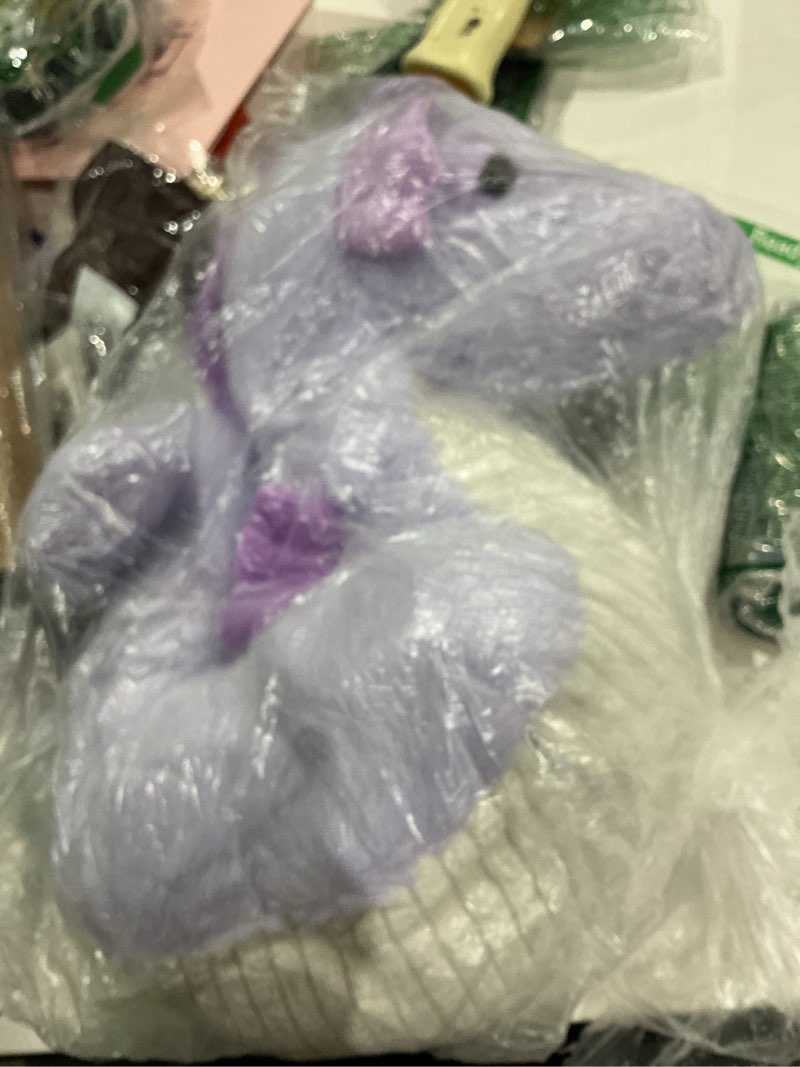 Condition photo showing As Is for morismos 5pcs seahorse stuffed animal set, 13.5 inch mommy with 4 babies | soft purple seahorse with colorful babies stored in a zippered belly for cuddling, pretend play, birthday and holiday gifts sea horse