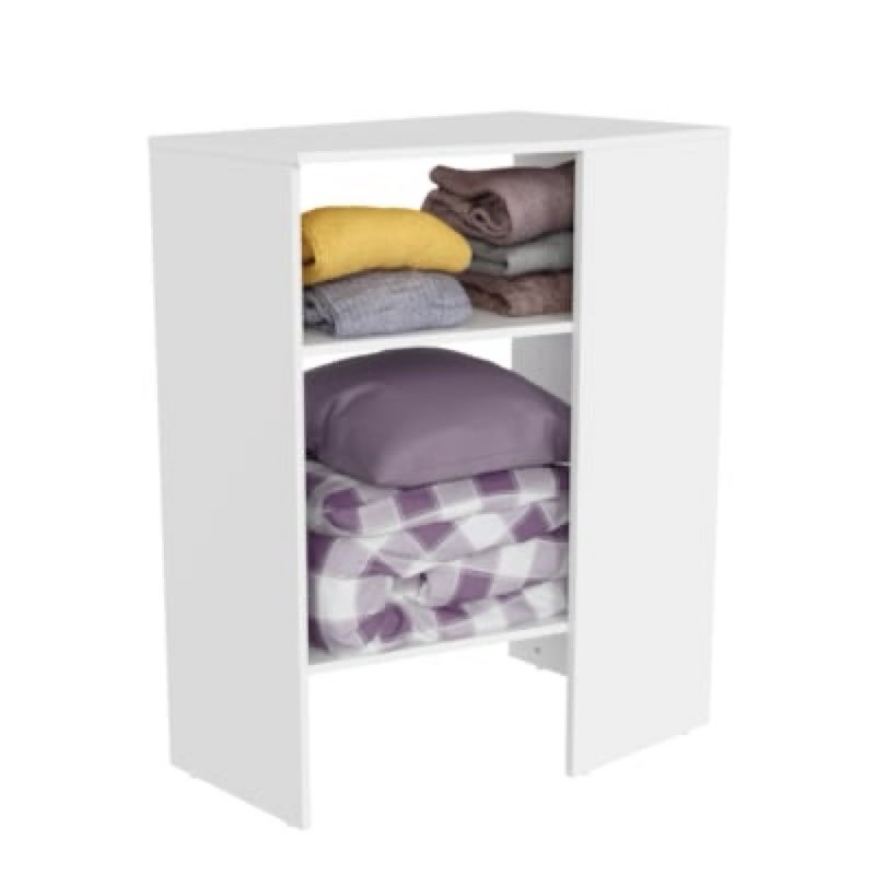 Condition photo showing Good Condition for closetmaid brightwood corner corner unit white solid shelving wood closet system