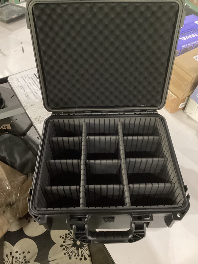 Condition photo showing Good Condition for graded card case storage box: trading card storage box with 9 dividers for psa bgs sgc top loaders sports cards, waterproof hard slab case for baseball football basketball magnetic cards (holds 600+)