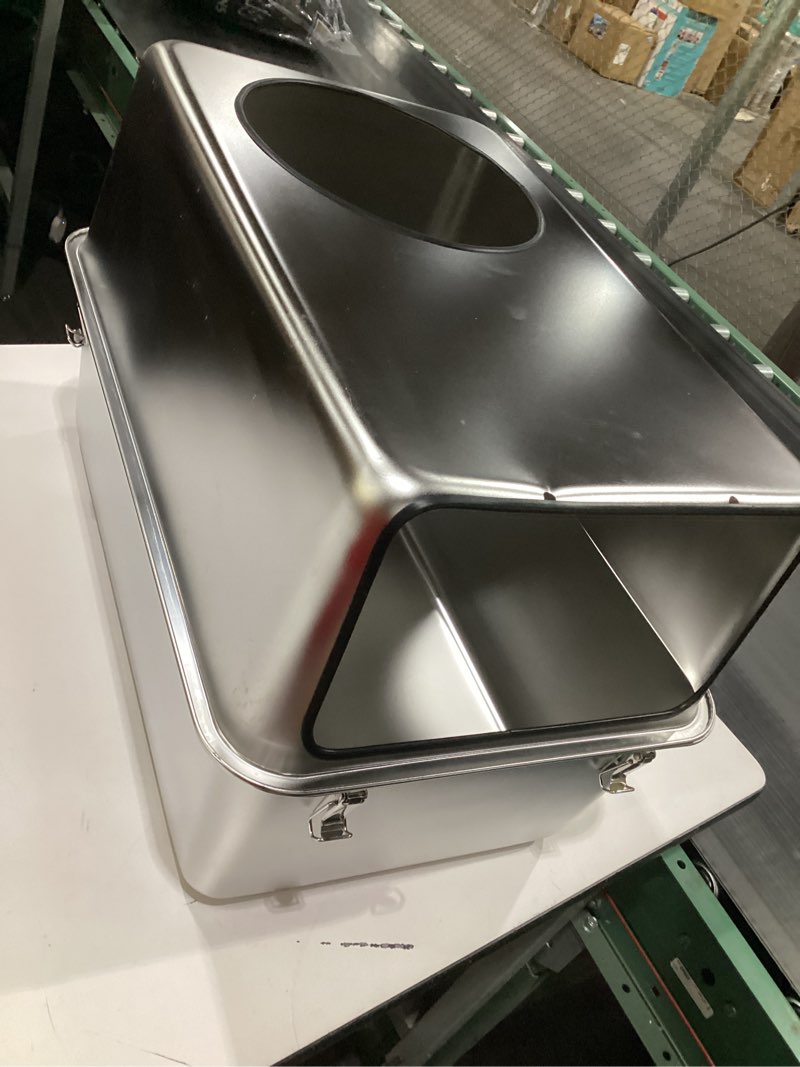 Condition photo showing Good Condition for (INCOMPLETE PARTS) Stainless Steel Litter Box with Lid – Dog Proof, XL Enclosed Metal, High Side, Odor Control, for Big Cats & Multi-Cat Household, Black, Dubble Entry (Top and Front)