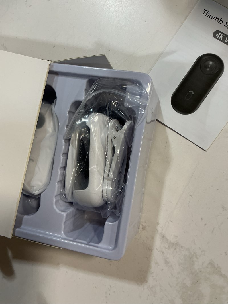 Condition photo showing Good Condition for 4K Mini Body Camera, Thumb POV Portable Body Cam Sports Action Camera Hands Free Waterproof Recording Wearable Camera Personal Camcorder Helmet Mounted Sports for Cycling, Motorcycle Vlogging (Black)