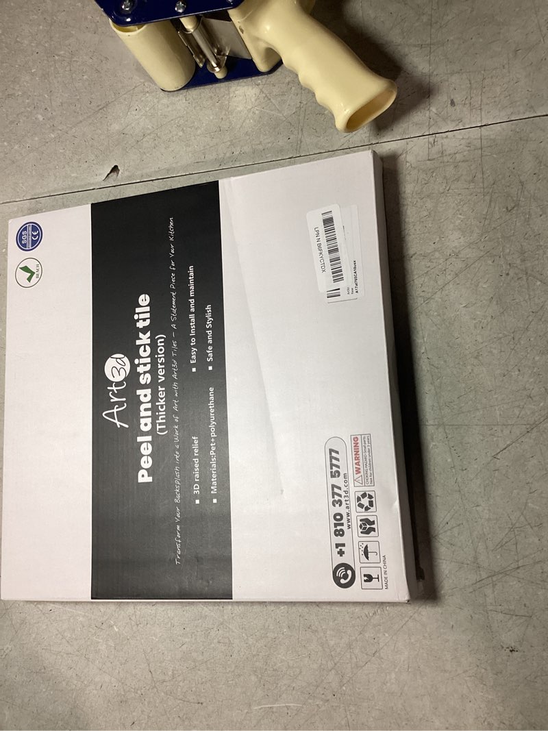 Condition photo showing New/Like New for Art3d 10-Sheet Heavy-Duty Peel and Stick Backsplash, Waterproof Wall Tiles Stick on Kitchen Backsplash Living Space, Beige & White 12 x 12 Inch Beige & White