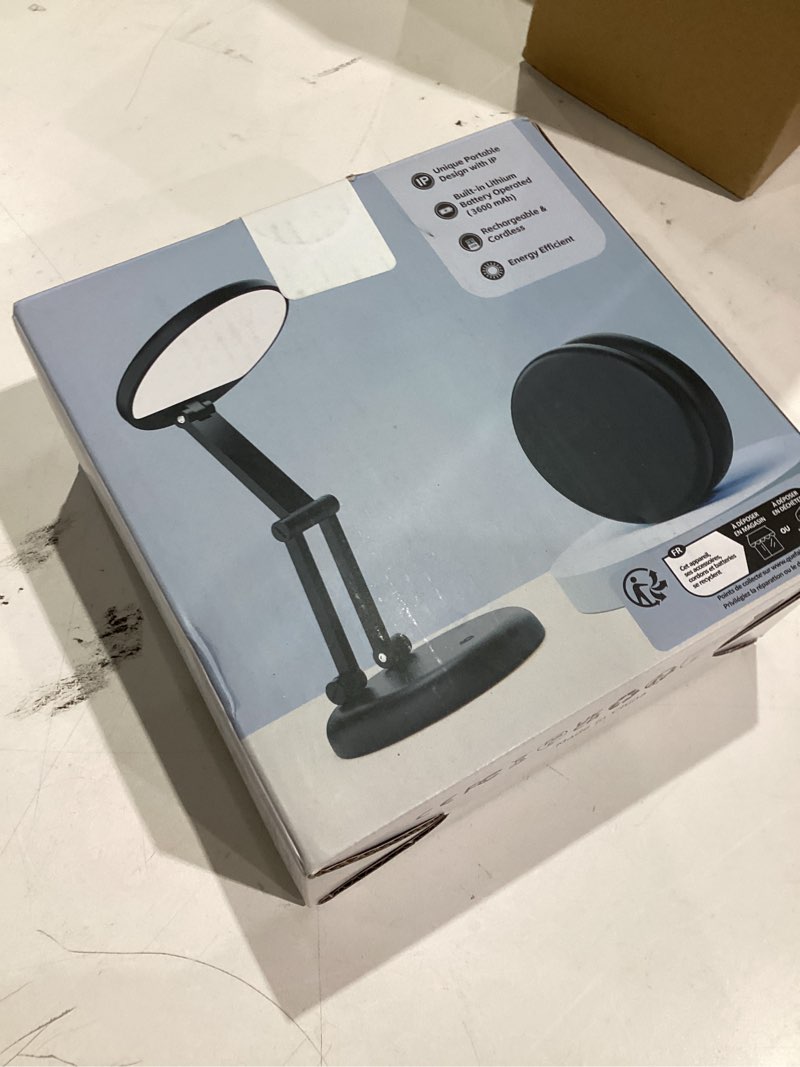 Condition photo showing Good Condition for one fire cordless desk lamp,dimmable small battery powered lights,3600mah rechargeable wireless table lamp,mini lamp&portable light for bed,book reading,home for small spaces,nail light,craft,office white