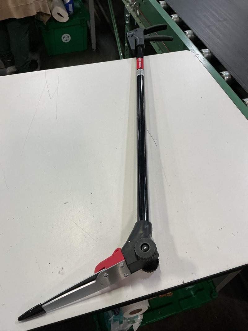 Condition photo showing Good Condition for tabor tools gs01a long handle grass shears with wheeled support, 180° blade swivel, sk5 heat-treated steel blades, chrome plated, 38" grass clippers for easy upright trimming, and durable steel handle