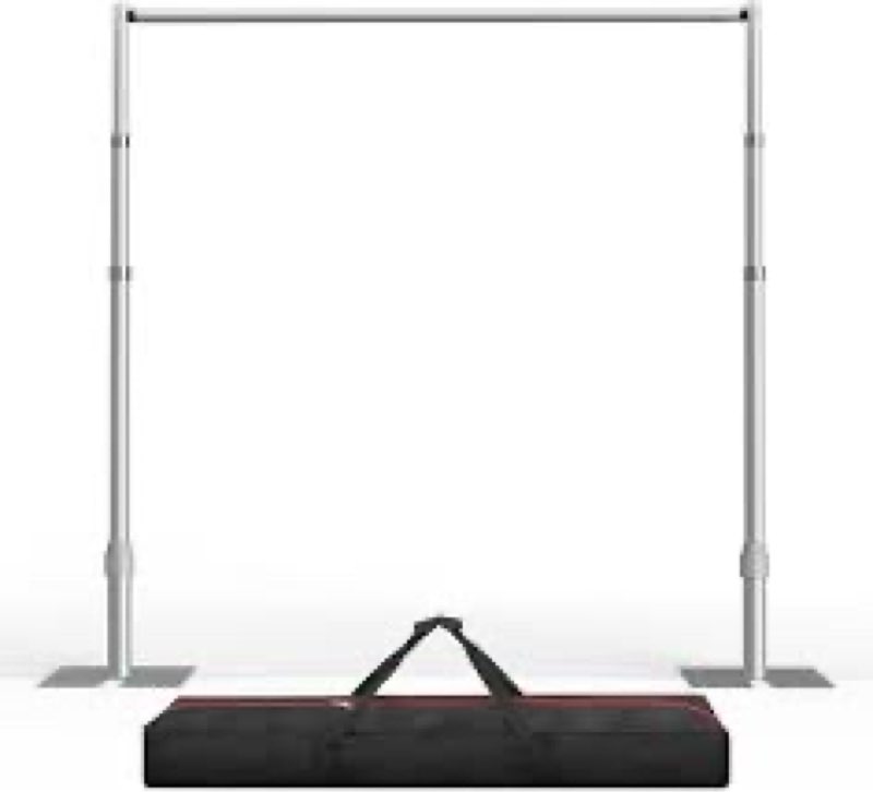 Pipe and Drape Backdrop Stand, 12x10ft Heavy Duty Adjustable Background Frame with Metal Base, Back 