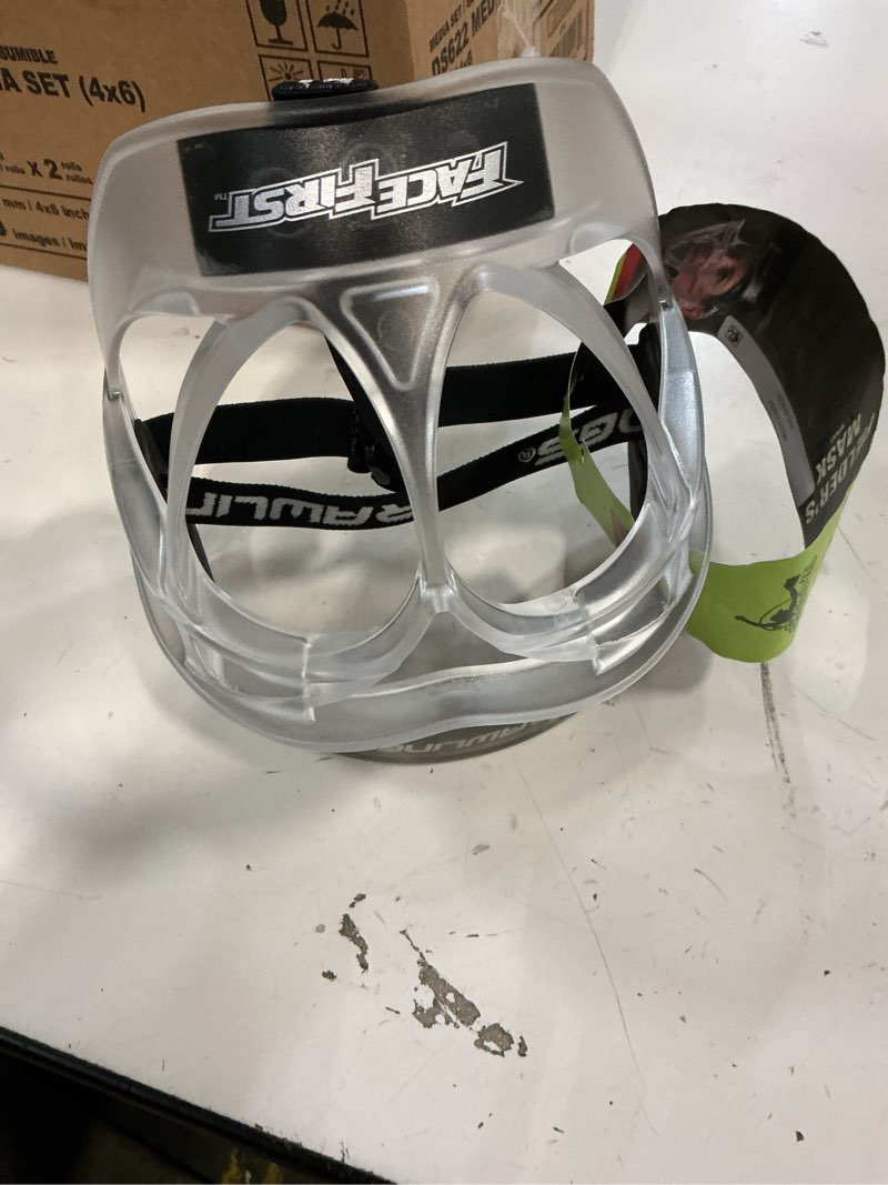 Condition photo showing Good Condition for rawlings face first softball fielders mask, black/clear