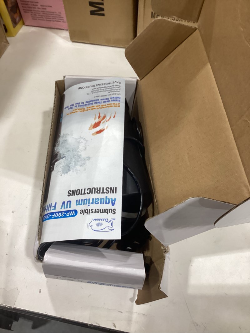 Condition photo showing Good Condition for Aquarium U-V Filter 158GPH for 10-45 Gallon Small Betta Fish Turtle Tank, Internal Filter w/ Aeration Bio Sponge Green Clean Machine Green Killing Deodorization Keep Saltwater Freshwater Crystal Clear Dual Spout for 10-45 Gallon No Timer