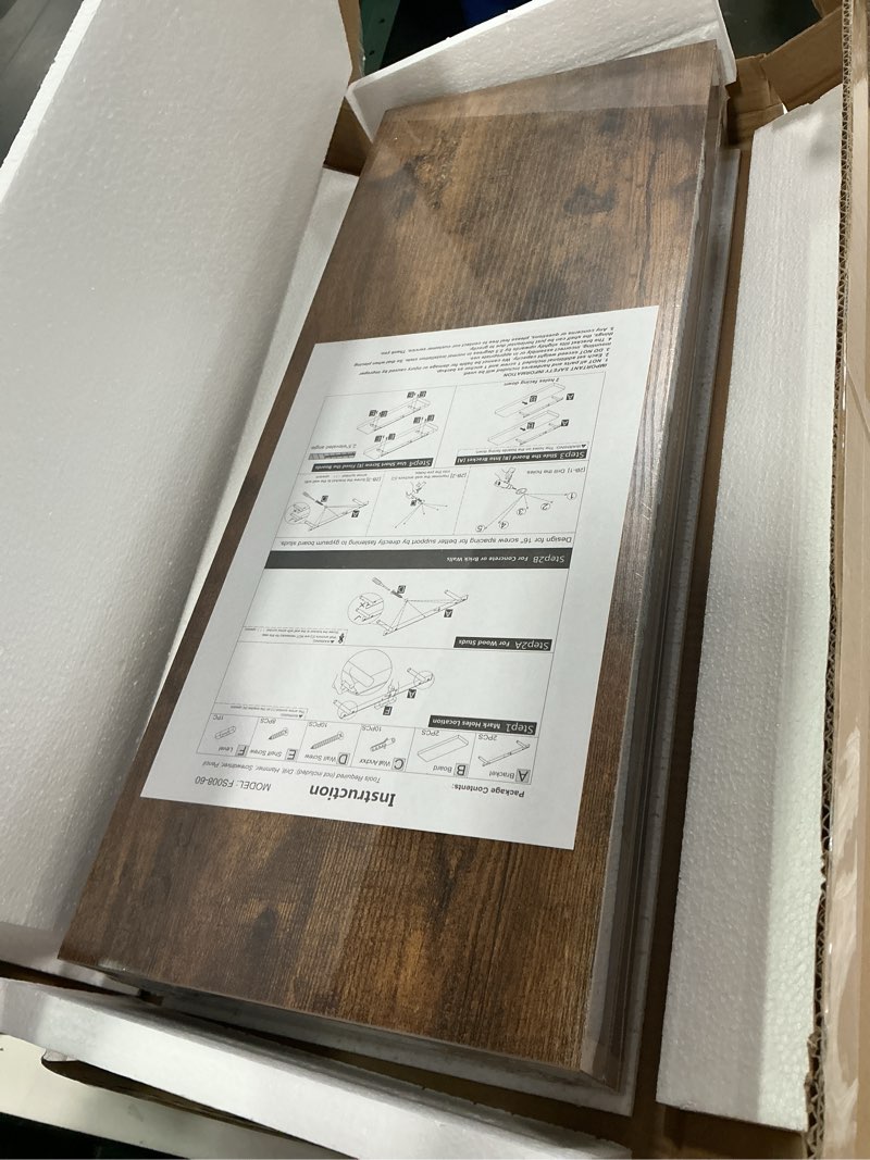 Condition photo showing New/Like New for QEEIG Floating Shelves for Wall 23.6" Long - Wall Mounted Shelf Bathroom Kitchen Living Room Bedroom Farmhouse Home Decor Display Bookshelf Large 23.6 x 9.3 inch Set of 2, Rustic Brown (008-60BN) 23.6" A. Brown