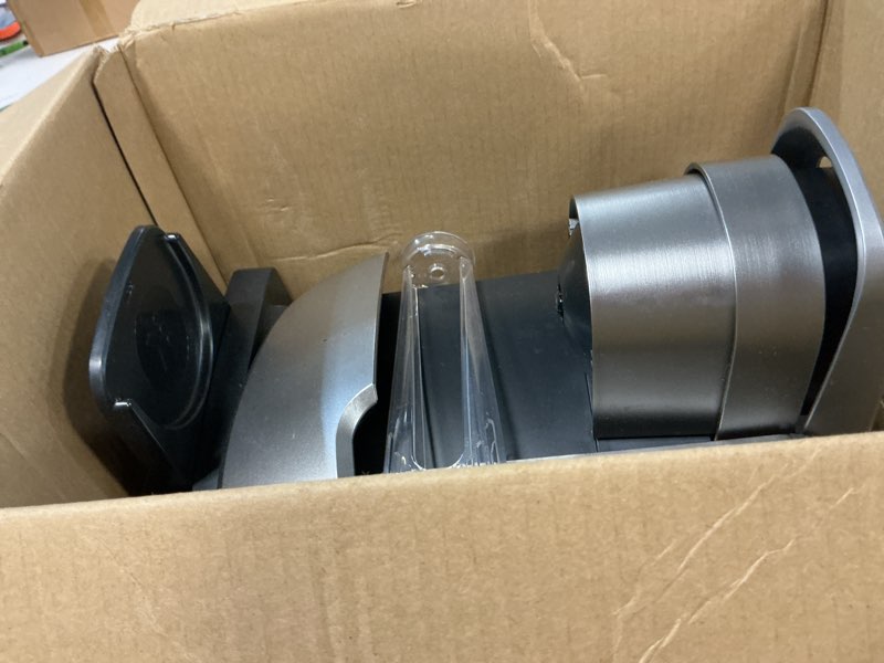 Condition photo showing As Is for keurig k-elite single serve k-cup pod coffee maker, with strength and temperature control, iced coffee capability, 8 to 12oz brew size, programmable, brushed silver