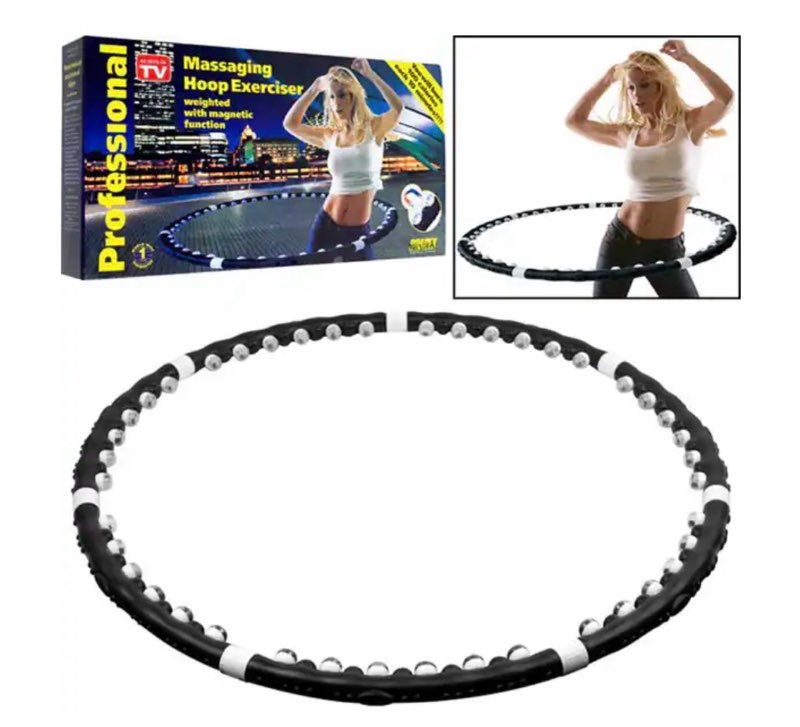 massaging hoop exerciser with magnets