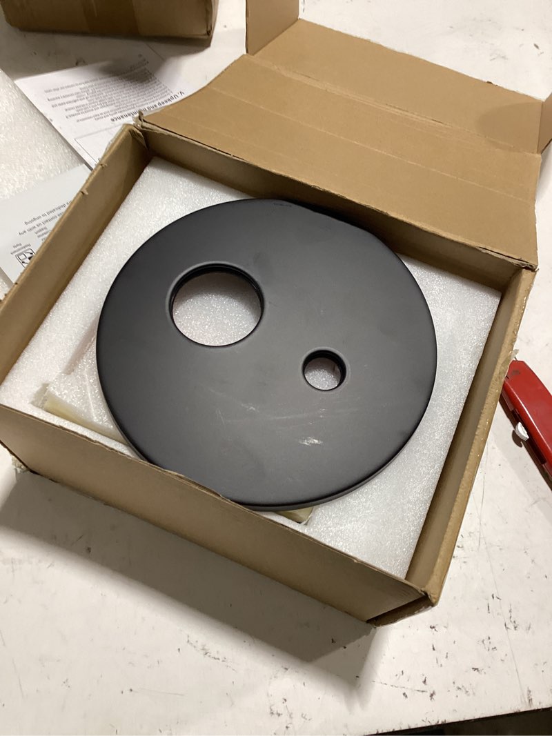 Condition photo showing Good Condition for matte black 2 way shower diverter valve, pressure balance rough-in mixer dual-function 1/2" fnpt connection, single shower handle valve trim kit replacement matte black 2 way female thread