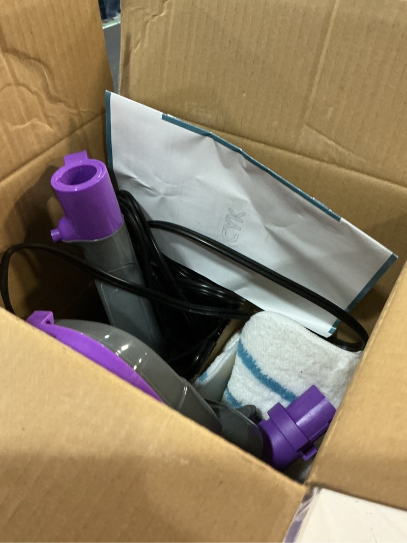 Condition photo showing Good Condition for cyk steam mops for floor cleaning, 12 in 1 handheld steam cleaner for home, floor steamer for hardwood floors and tile (purple-grey)
