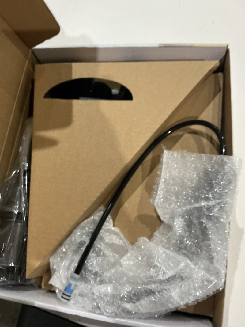 Condition photo showing As Is for allen + roth harlow simplefit matte black 4-in centerset 2-handle watersense high-arc residential handle bathroom sink faucet with drain with deck plate