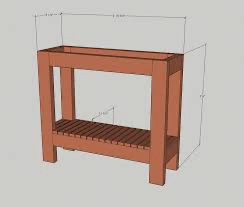 wood table console