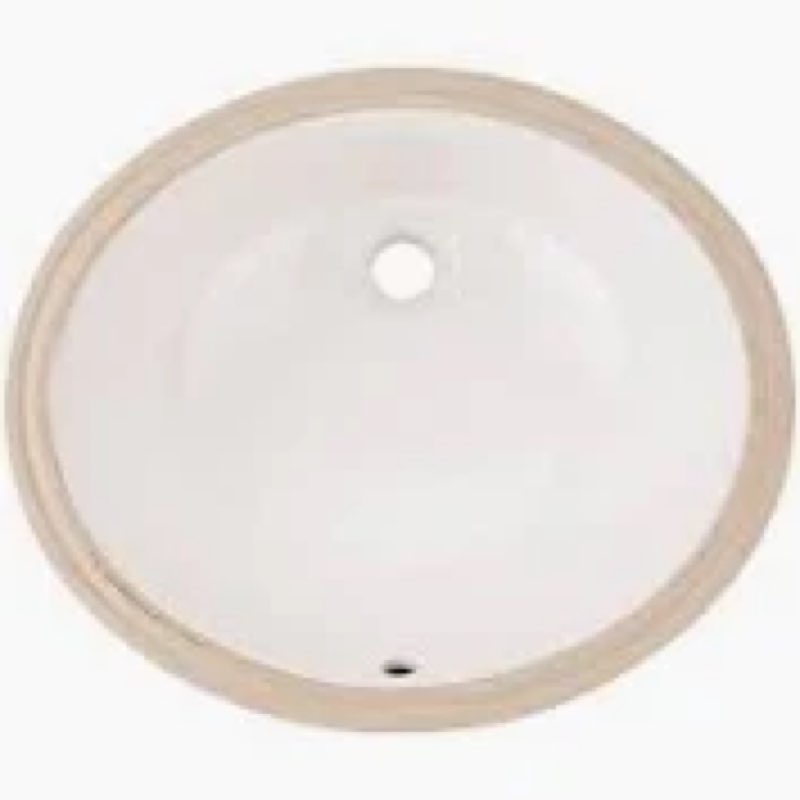 Project Source Brookside Vitreous China 16.3-in Undermount Oval (missing clips)