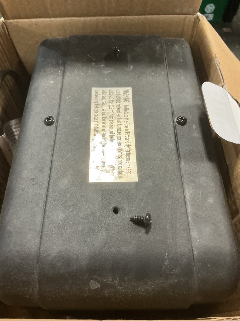 Condition photo showing As Is for utilitech 1500 -watt utility fan utility indoor electric space heater with thermostat