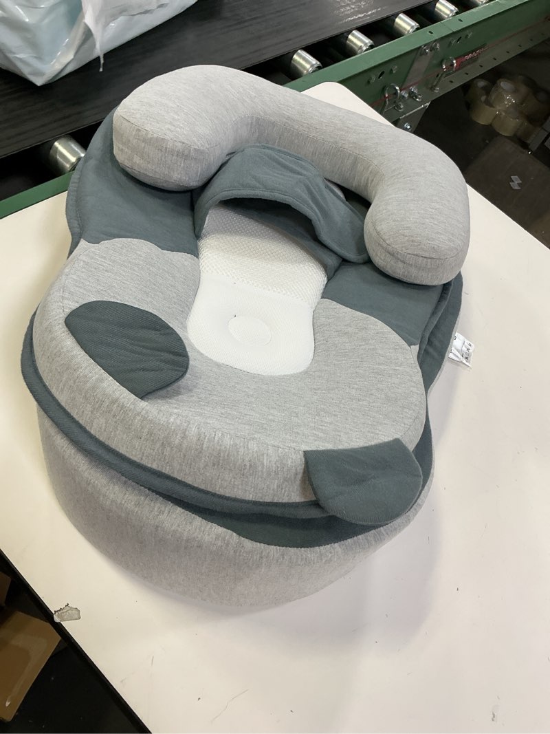 Condition photo showing Good Condition for Rootling Baby Feeding Pillow, Anti Overflow Feeding Pillow for Reducing Spit-Up, Safety Nursing Pillow, Baby Lounger Reflux Wedge Breastfeeding, Removable top and Bottom (Gray, Small) Gray Small