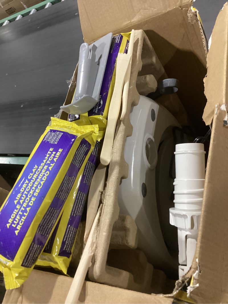 Condition photo showing As Is for (Incomplete) NATIONAL GEOGRAPHIC Hobby Pottery Wheel Kit - 8\" Variable Speed Pottery Wheel for Adults & Teens with Innovative Arm Tool, 3 Lb Air Dry Clay & Art Supplies, Crafts for Adults, Craft Kits for Teenagers