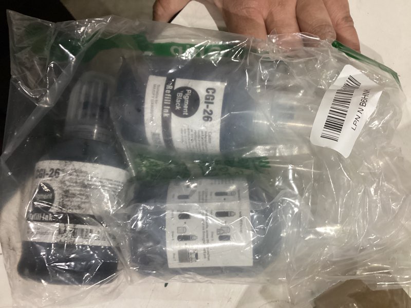 Condition photo showing Good Condition for Compatible GI26 Ink Bottle Black Replacement for Canon GI-26 Black Ink Refill Bottles for Canon MAXIFY GX7021 GX6021 GX7020 GX6020 GX4020 GX5020 GX3020 GX6120, (3-Black GI 26 Ink)