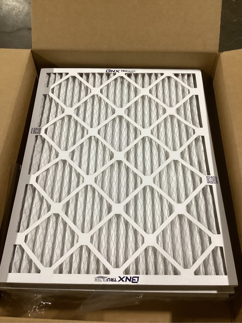 Condition photo showing Good Condition for BNX TruFilter 20x25x1 Air Filter MERV 13 (6-Pack) - MADE IN USA - Electrostatic Pleated Air Conditioner HVAC AC Furnace Filters for Allergies, Pollen, Mold, Bacteria, Smoke, Allergen, MPR 1900 FPR 10 MERV 13 20x25x1 6-Pack