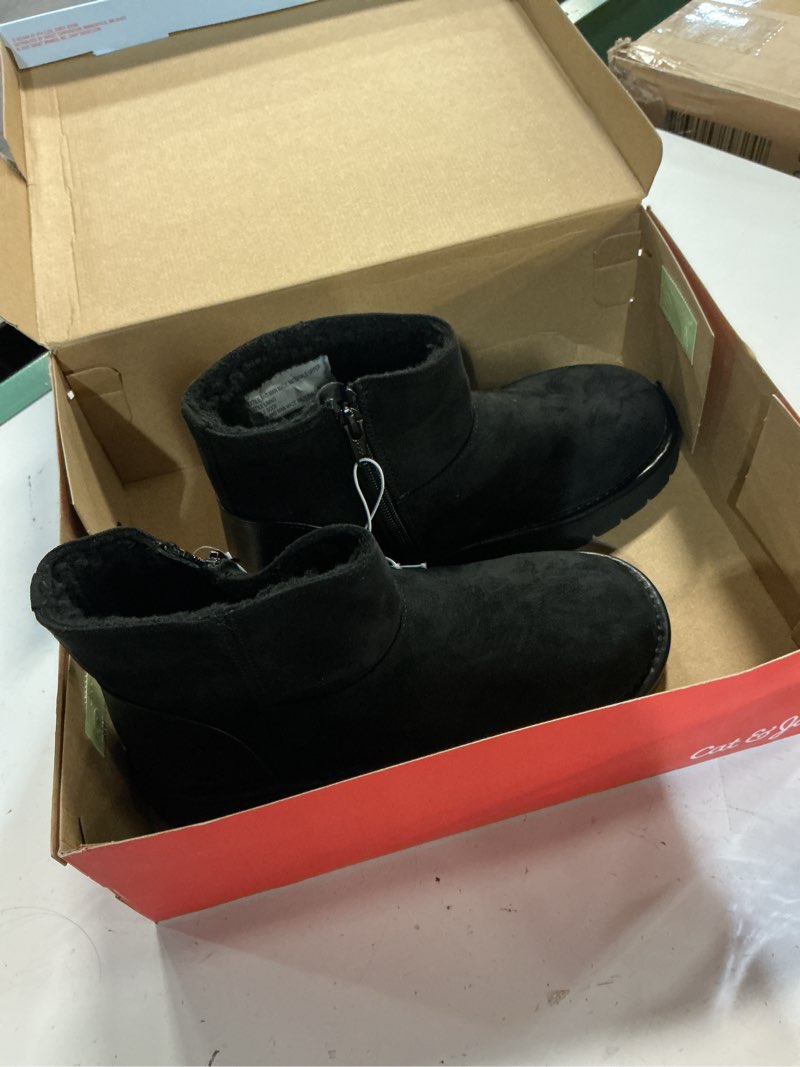 Condition photo showing Good Condition for girls' honor faux suede style boots - cat & jack™ black 3