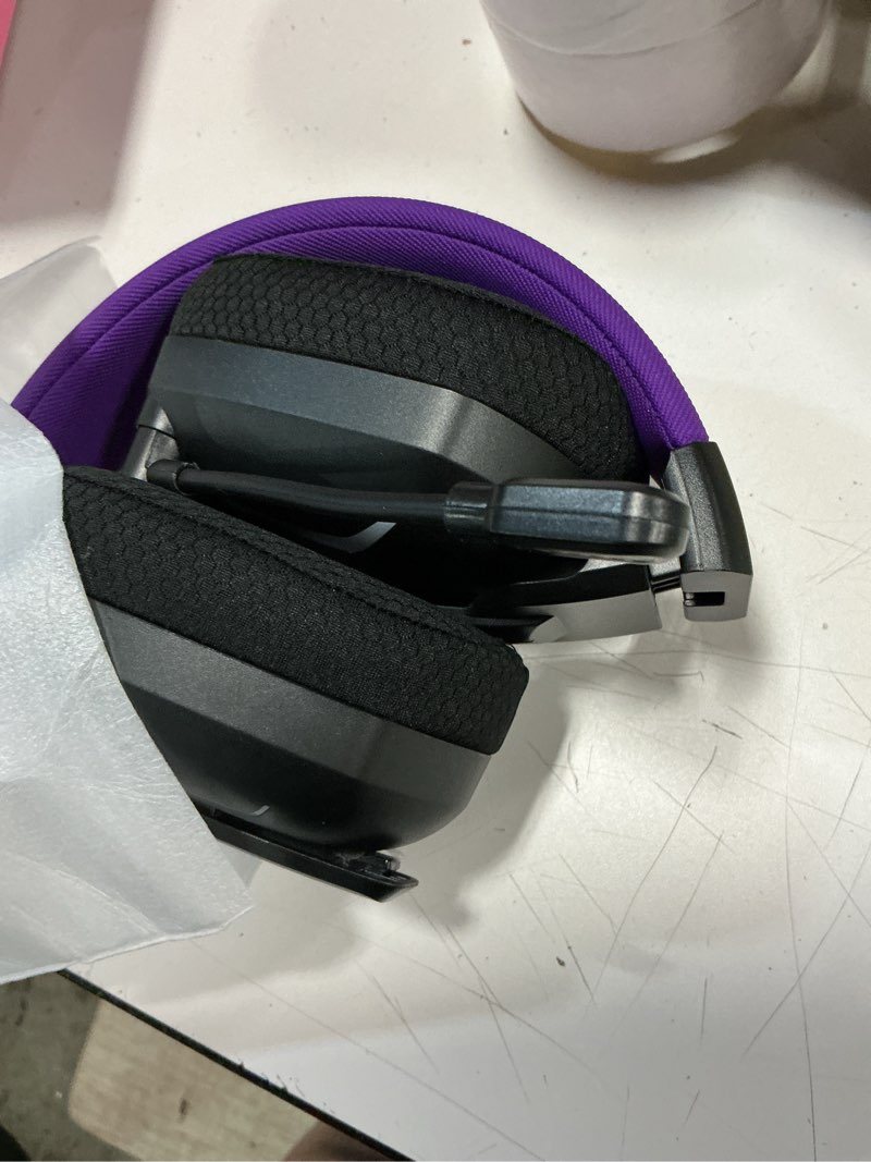 Condition photo showing Good Condition for weseary wireless gaming headset for ps5, ps4, pc, switch & mac, 20ms ultra-low latency, 2.4ghz usb & bluetooth 5.4 gaming headphones with mic, 50h battery life, 3d spatial audio, dynamic lighting soft purple